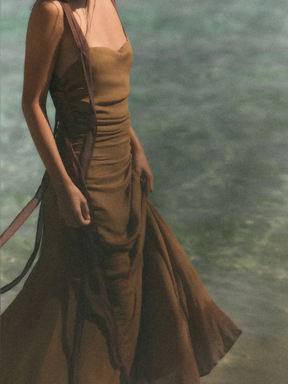 DRAPED GEORGETTE DRESS